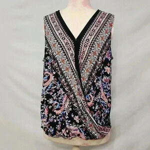 Roz and Ali Floral Paisley Cross Over Tank